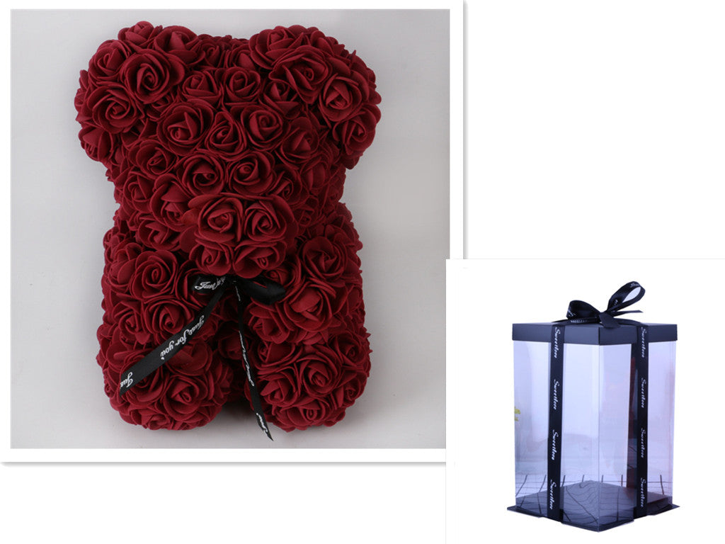 Valentine's Day Gift Rose Bear Eternal Flower Rose Teddy Bear