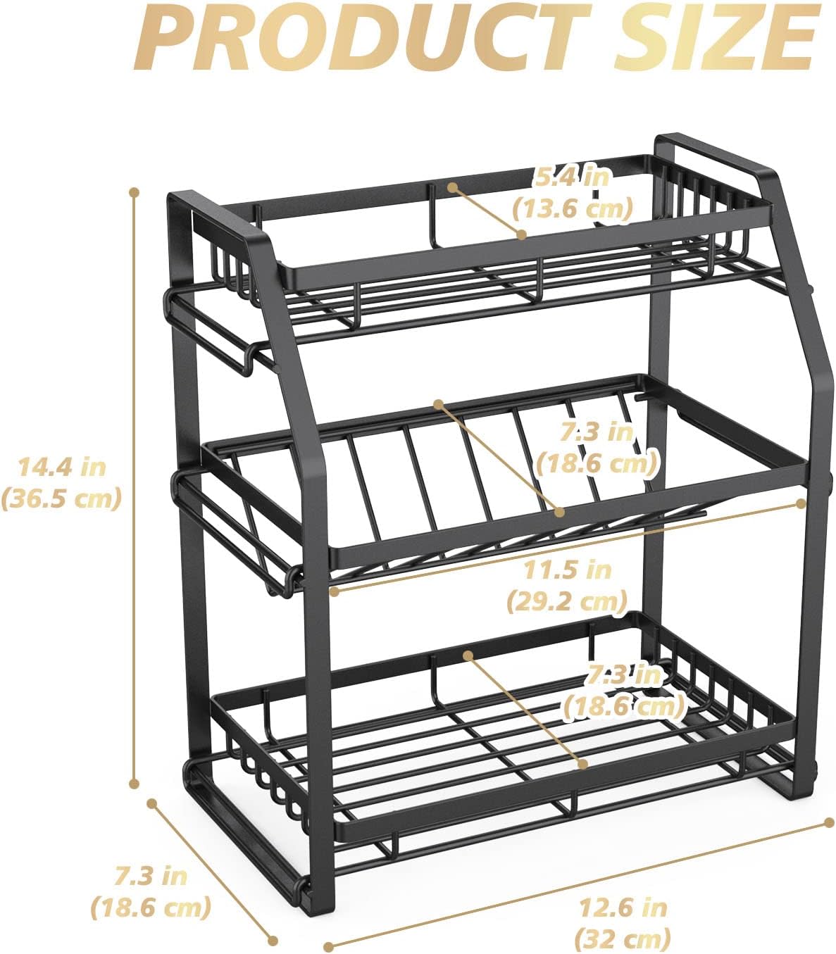 Spice Rack Organizer, 3-Tier Seasoning Organizer