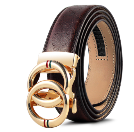 Automatic Alloy Buckle Cowhide Men's Belt