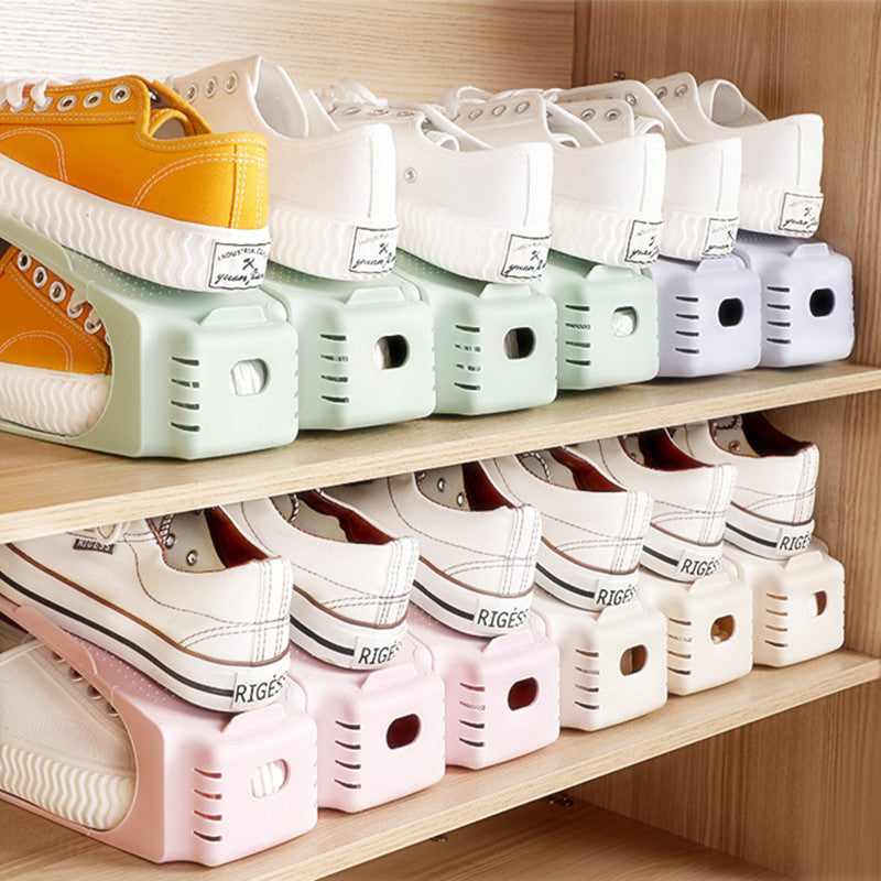 Shelf Cabinets Shoe Rack Stackable Shoe Storage Organizer