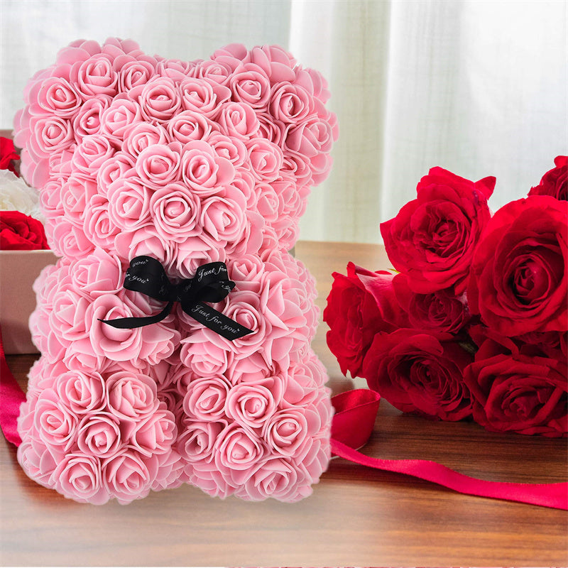 Valentine's Day Gift Rose Bear Eternal Flower Rose Teddy Bear