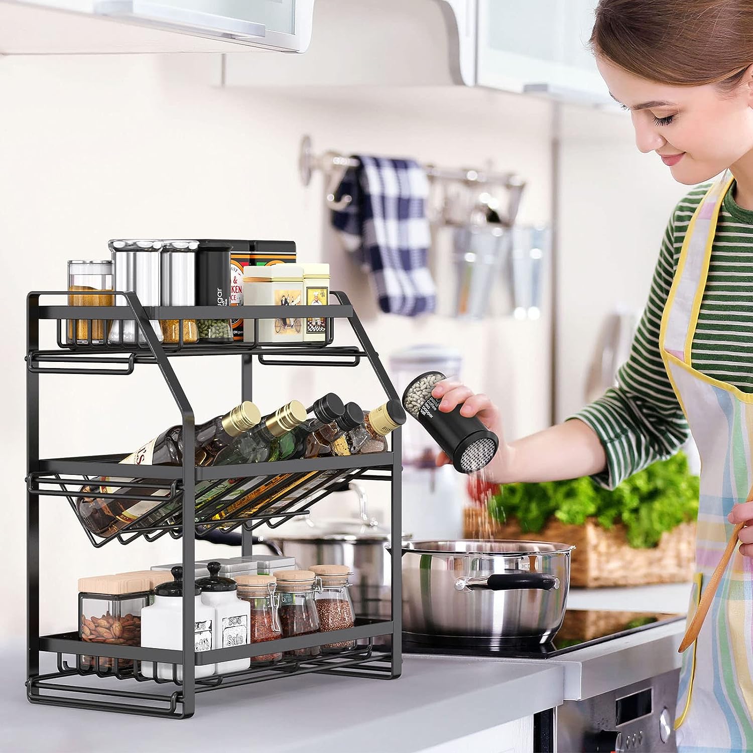 Spice Rack Organizer, 3-Tier Seasoning Organizer