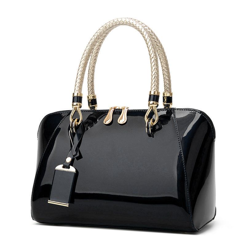 Leather Handbags Shiny Handbag Fashion One-shoulder Bag