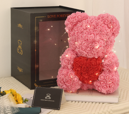 Valentine's Day Gift Rose Bear Eternal Flower Rose Teddy Bear