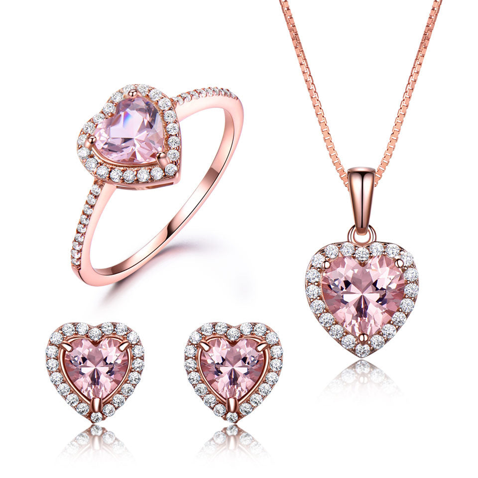 Earrings Ring Pendant Three-piece Set