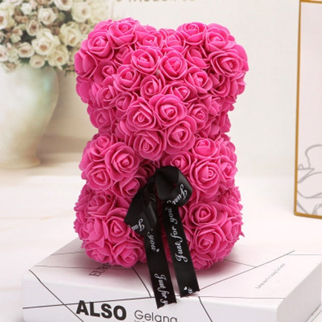 Valentine's Day Gift Rose Bear Eternal Flower Rose Teddy Bear