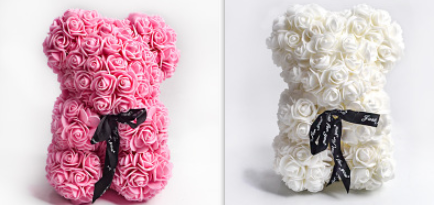 Valentine's Day Gift Rose Bear Eternal Flower Rose Teddy Bear