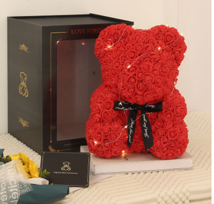 Valentine's Day Gift Rose Bear Eternal Flower Rose Teddy Bear